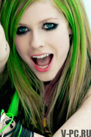 Avril Lavigne vihreät hiukset