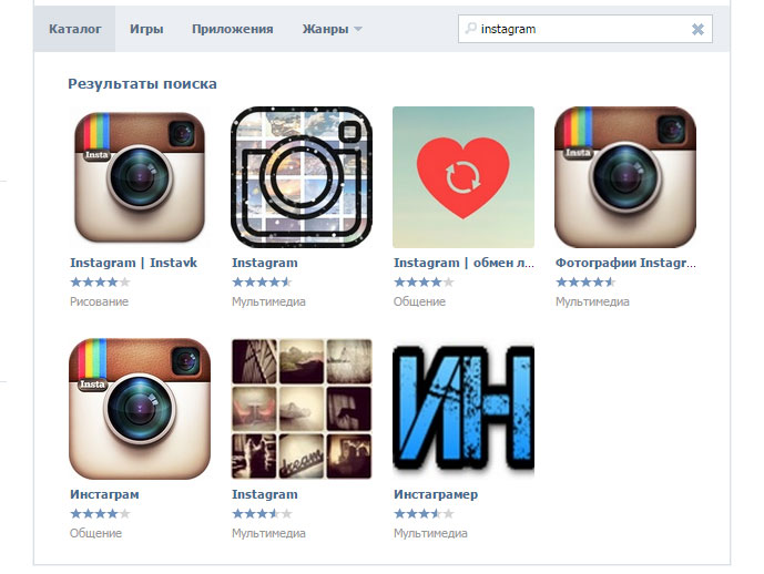 Kuinka käyttää Instagramia Vkontakten kautta