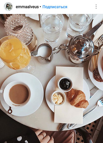 syksyn valokuvaideoita instagramille - kahvila-aamiaisen asettelu