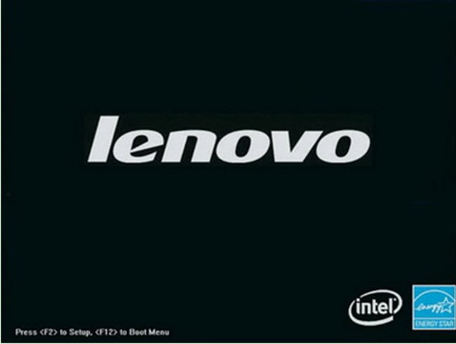 Lenovon kannettavan tietokoneen aloitusnäyttö